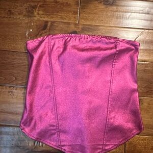 Elegant Pink Satin Women's Top